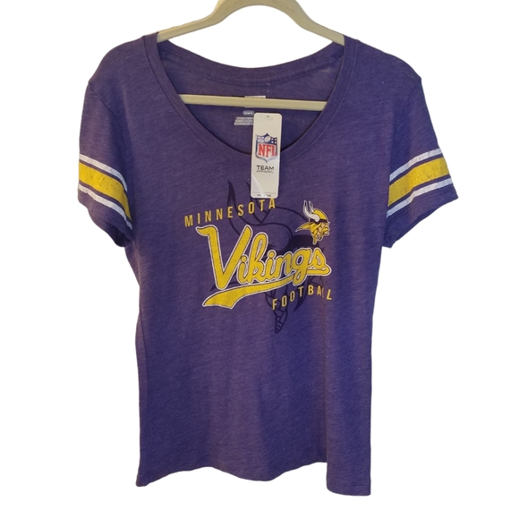NFL Tops - NWT Women's NFL Team Apparel Vikings Minnesota Size Medium Purple Yellow Tshirt